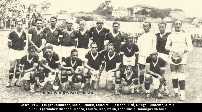 Time do Vasco da Gama em foto histórica de 1934