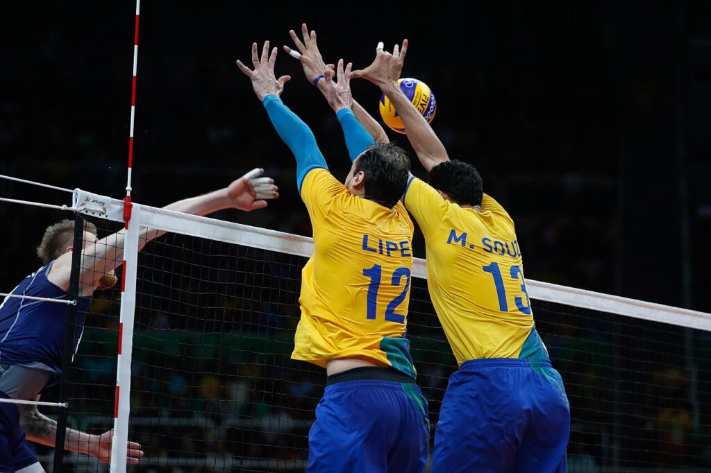 Final do vôlei masculino no ginásio do Maracanãzinho, no Rio de Janeiro