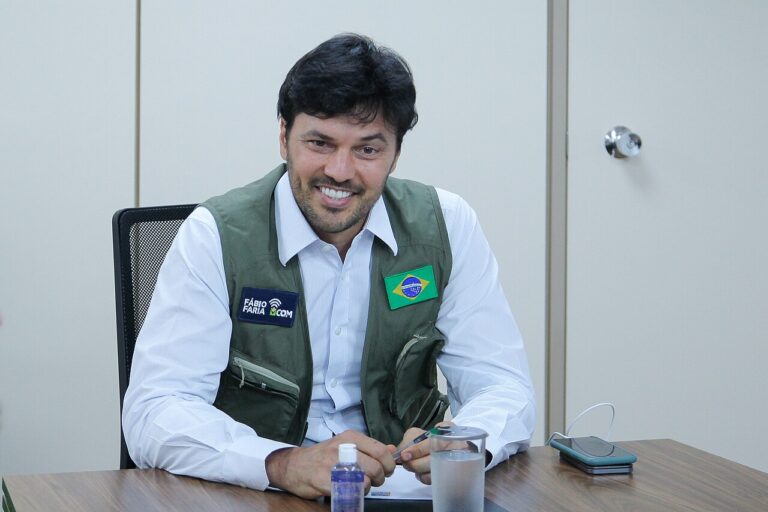 O então ministro das Comunicações, Fábio Faria, em Brasília