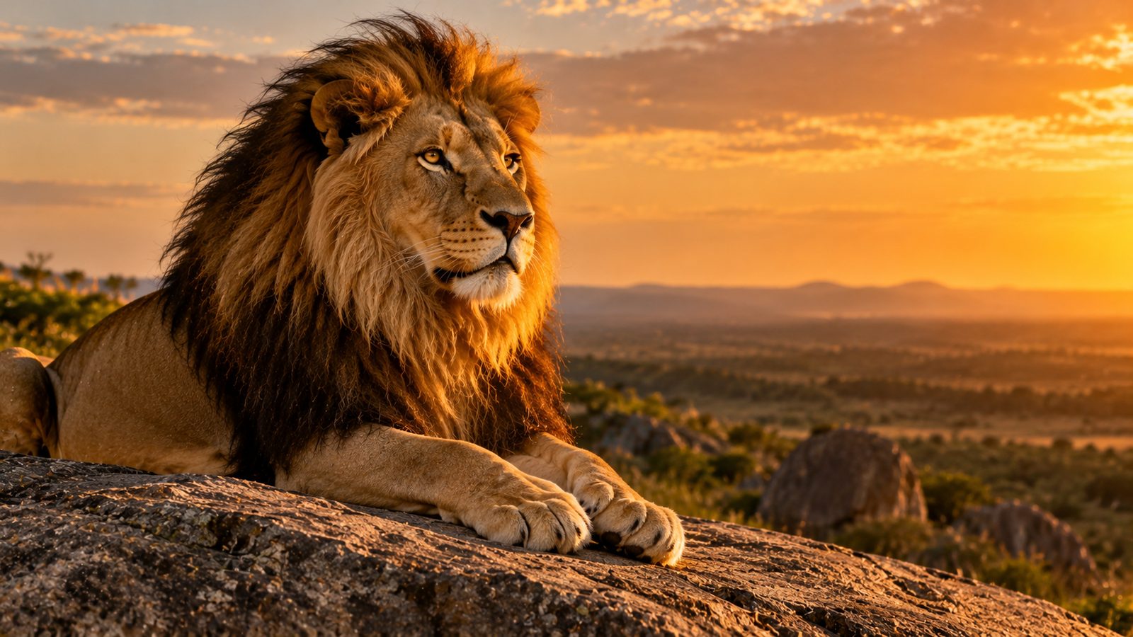 Leão deitado sobre pedra, mascote do Baraúnas, o Leão do Oeste